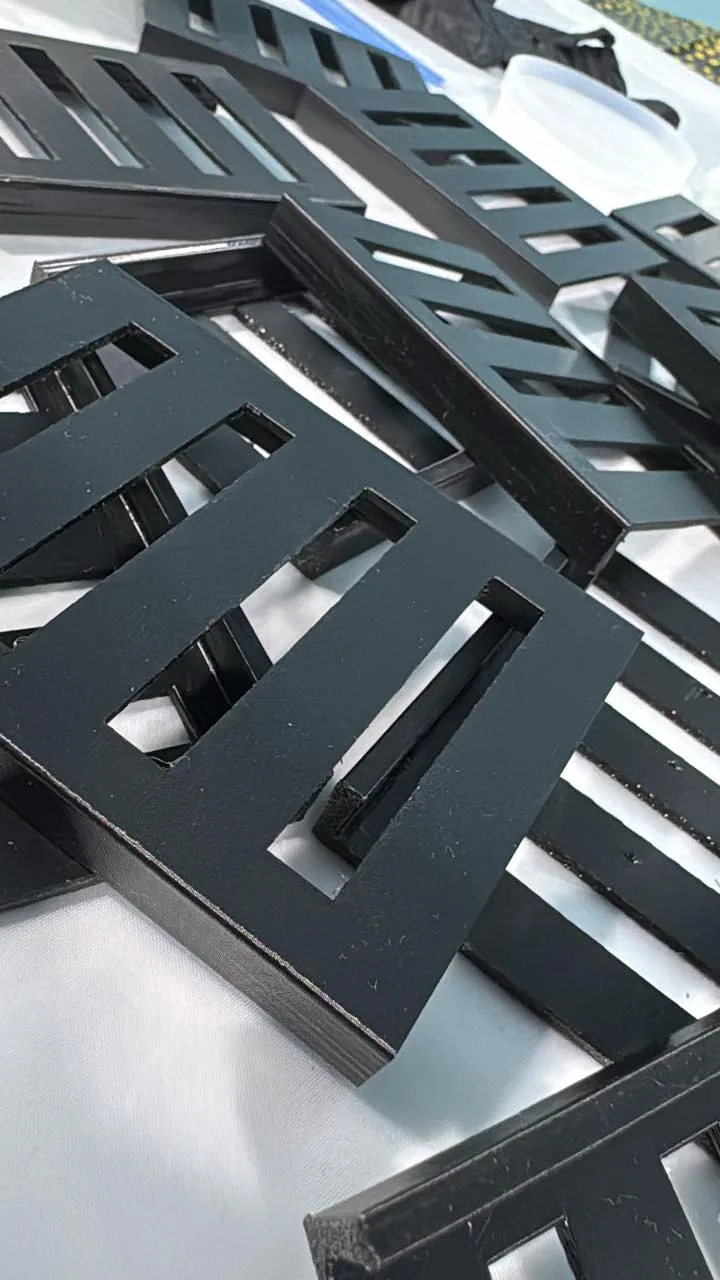 High-volume production run of tracing templates used for consistent floor profile marking.