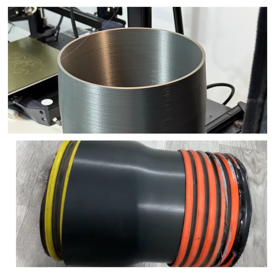 One-piece vacuum hose adapter designed for air-duct cleaning
