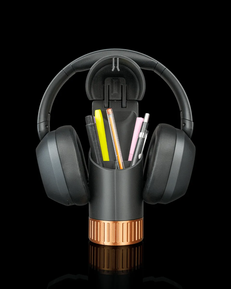 Curve Caddy Headphone Stand — front view