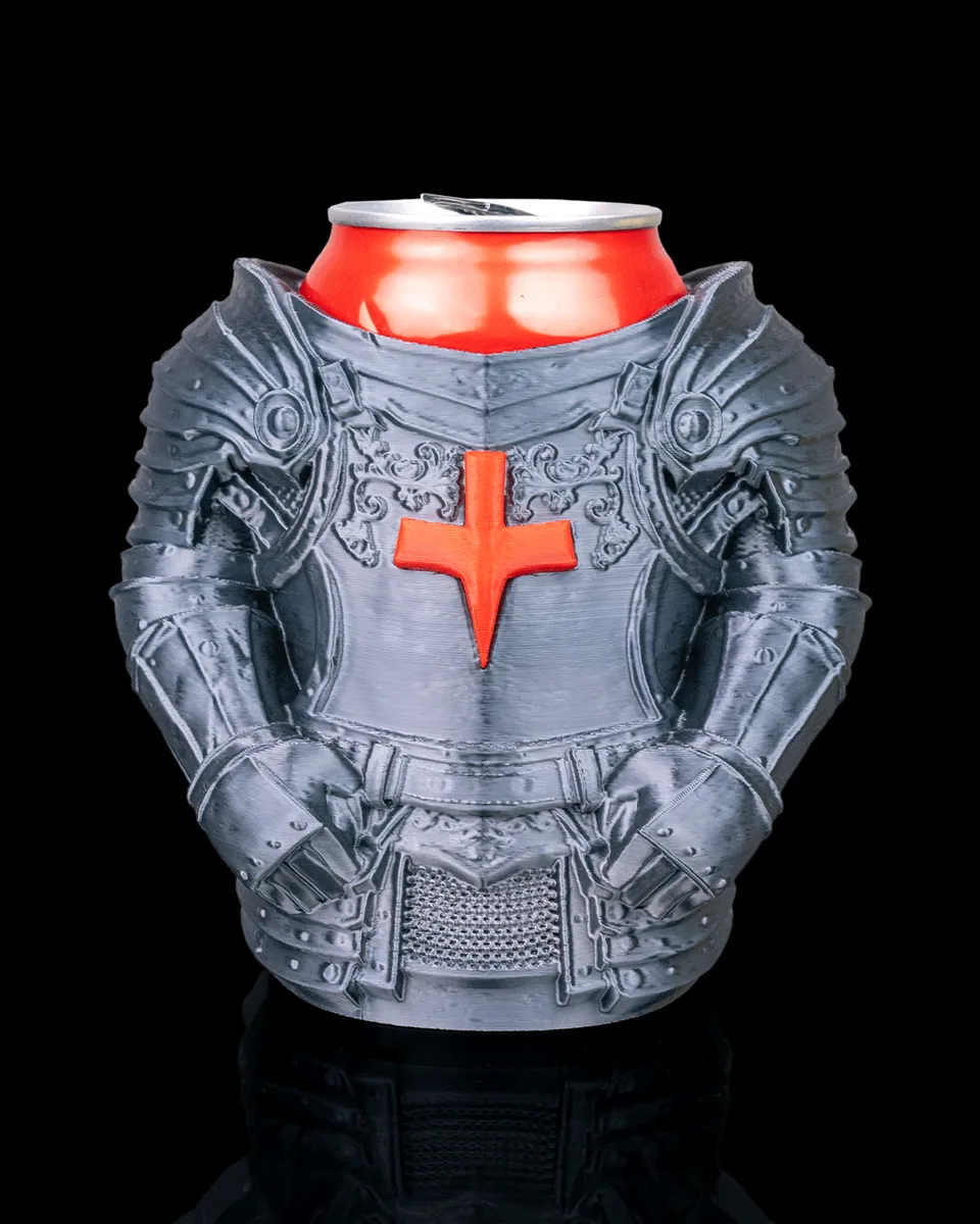 Knight Armor Can Holder — product view 1; beverage can not included