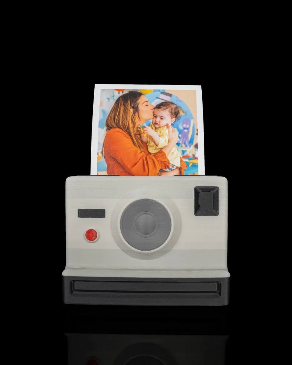 Retro Cam Personalized Photo Holder — photo display example