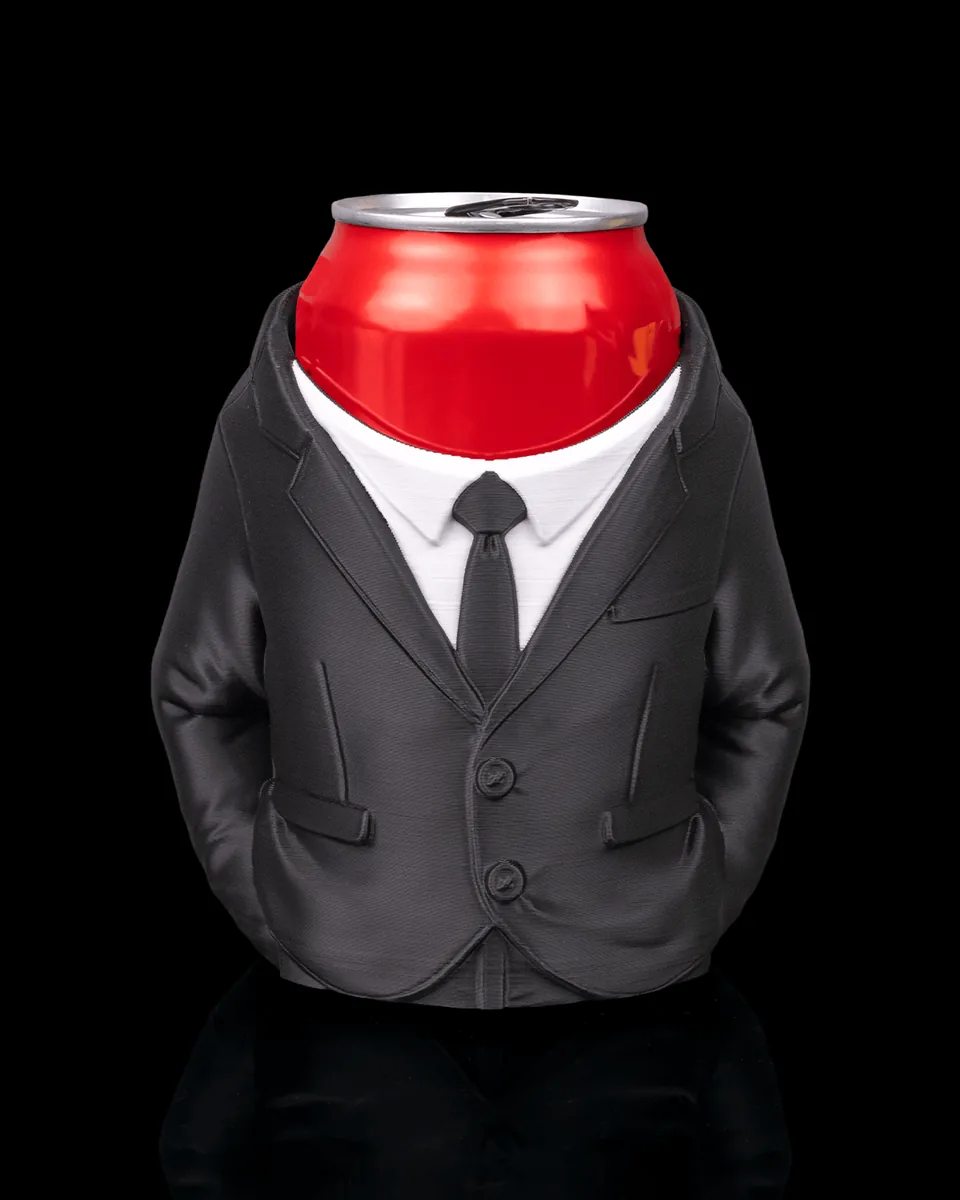 Suit & Tie Can Holder — product view 1; beverage can not included
